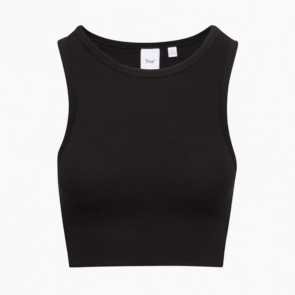 Aritzia Tna black cropped tank NWOT